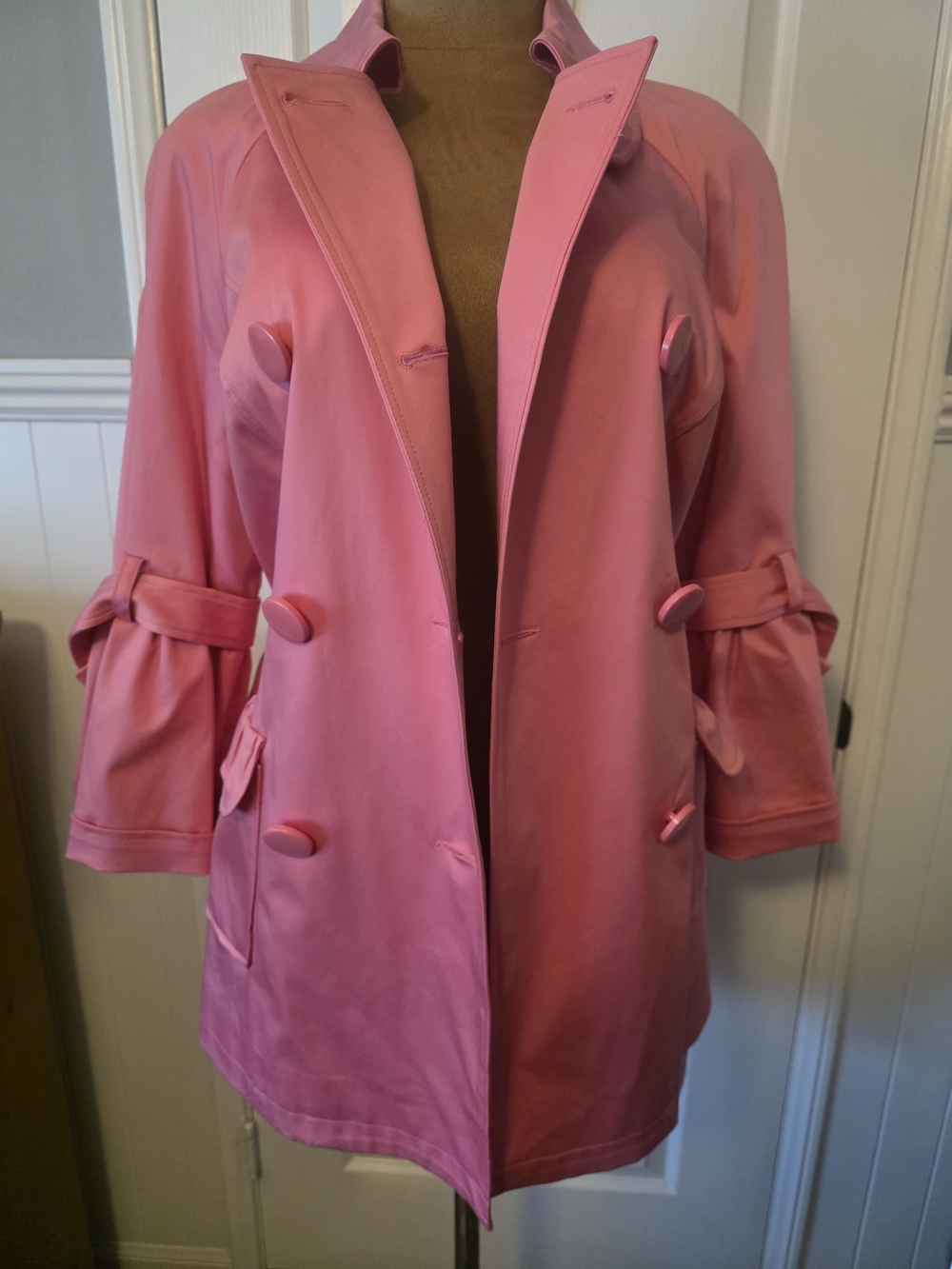 INC International Concepts Bubblegum Pink Trench Coat